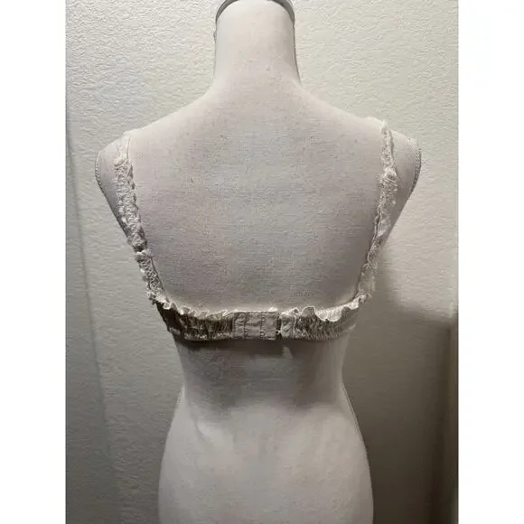 Vintage 90s Victoria's Secret Second Skin High Cut Brief Panties L Bra 36C White - Picture 8 of 15